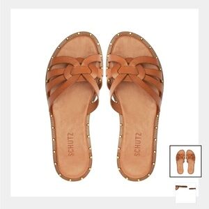 SCHUTZ Brown Leather Phoenix Women's Sandals